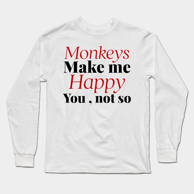 monkeys Long Sleeve T-Shirt by Design stars 5